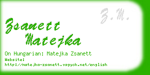 zsanett matejka business card